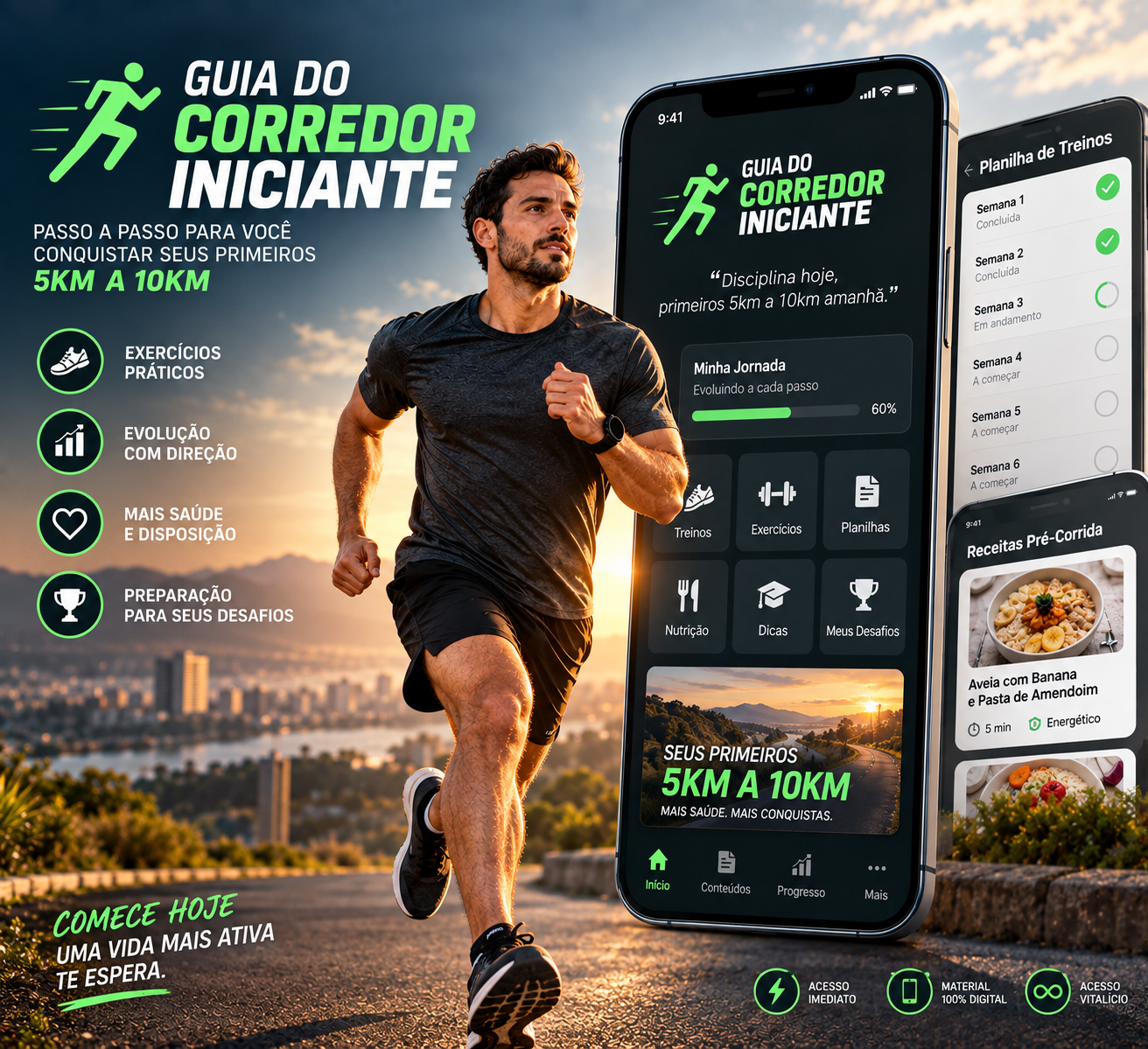 Guia do Corredor Iniciante - Passo a passo para você conquistar seus primeiros 5 km a 10 km